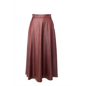 NEW ANONYME women's depth midi skirt in burgundy